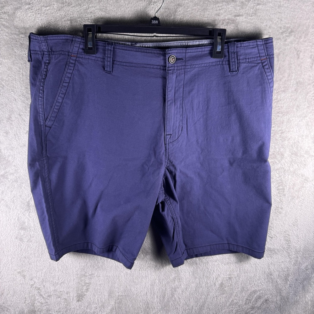 Lucky Brand Shorts Mens 40 Blue Chino 9" Inseam Flat Front Casual Summer